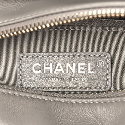 Chanel Aged Calfskin Quilted Small Gabrielle Hobo Grey 6 of 9