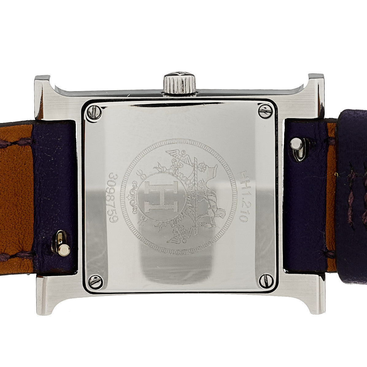 Hermes Stainless Steel Swift 21mm Heure H Hour Quartz Watch Iris
