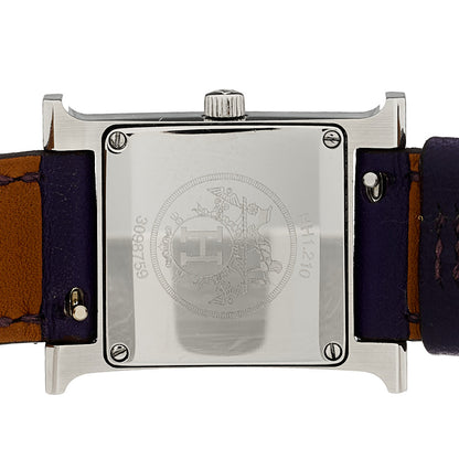 Hermes Stainless Steel Swift 21mm Heure H Hour Quartz Watch Iris 3 of 4