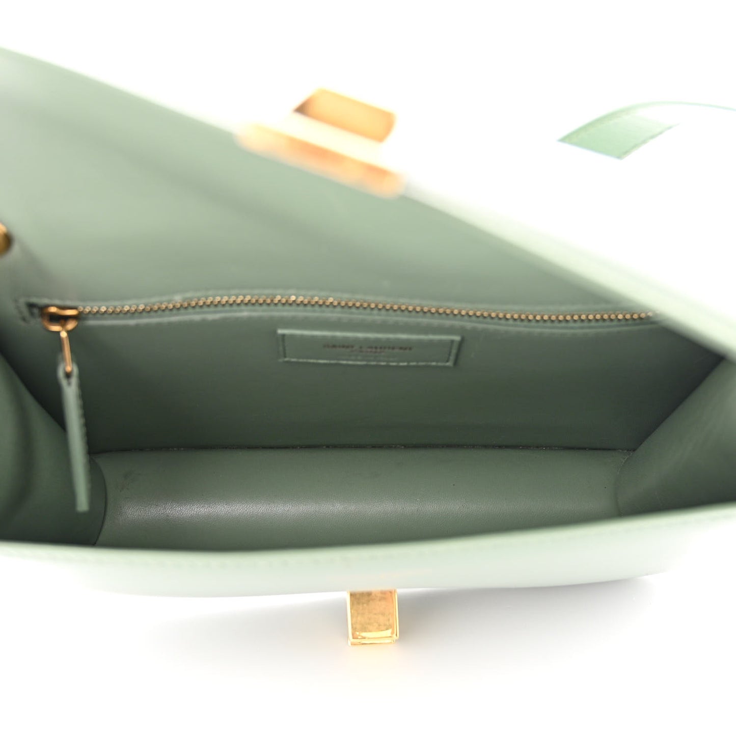Smooth Calfskin Carre Satchel Vert Opaline