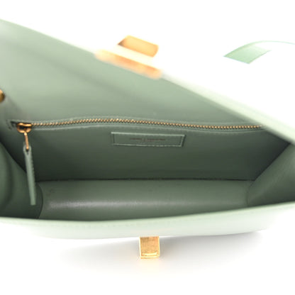 Saint Laurent Smooth Calfskin Carre Satchel Vert Opaline 5 of 14