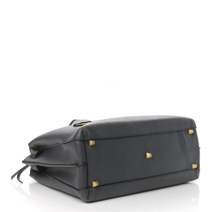 MCM Grained Calfskin Large Milla Tote Phantom Grey 4 of 14