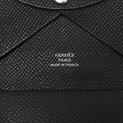 Hermes Epsom Calvi Duo Card Case Black 6 of 6