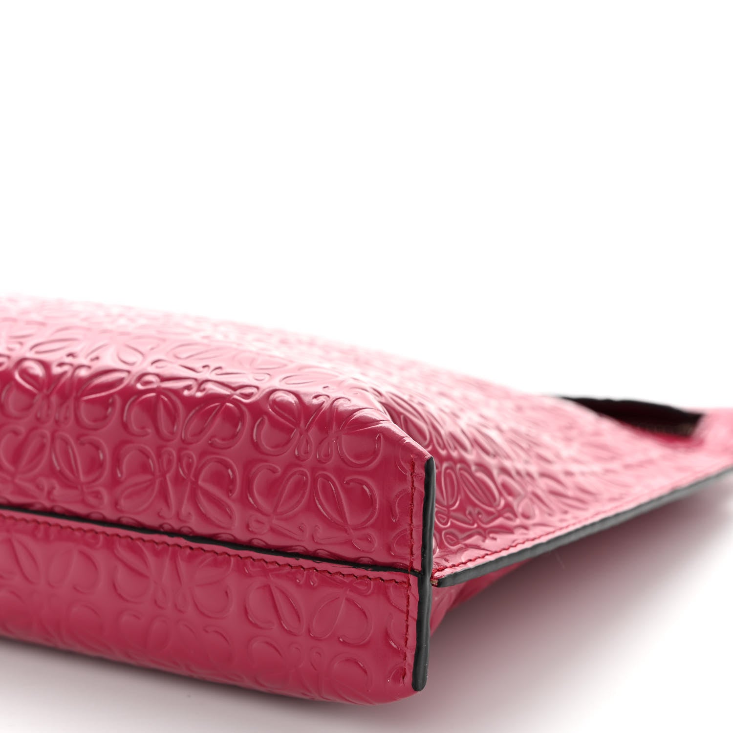 Loewe Calfskin Embossed Repeat T Pouch Raspberry 9 of 9