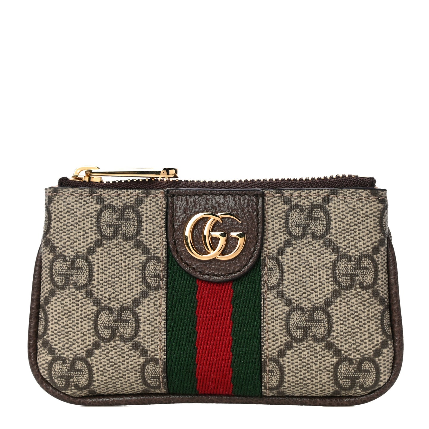 GG Supreme Monogram Web Ophidia Key Case Beige New Acero