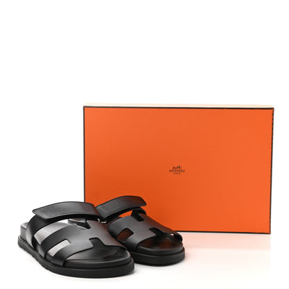 Hermes Calfskin Womens Chypre Sandals 36 Black 9 of 9