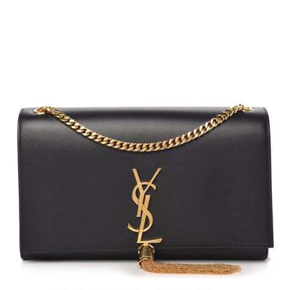 Saint Laurent Smooth Calfskin Medium Classic Monogram Kate Tassel Satchel Black 1 of 8