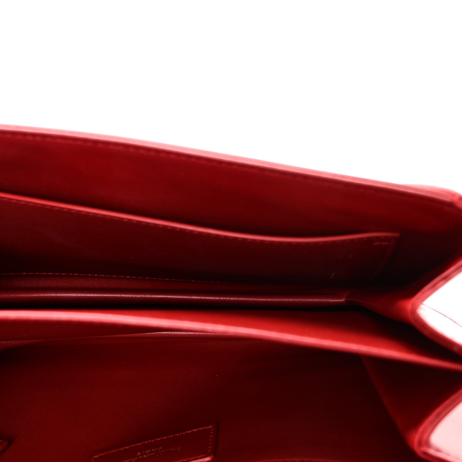 Saint Laurent Smooth Calfskin Le Maillon Satchel Rouge Eros 5 of 12