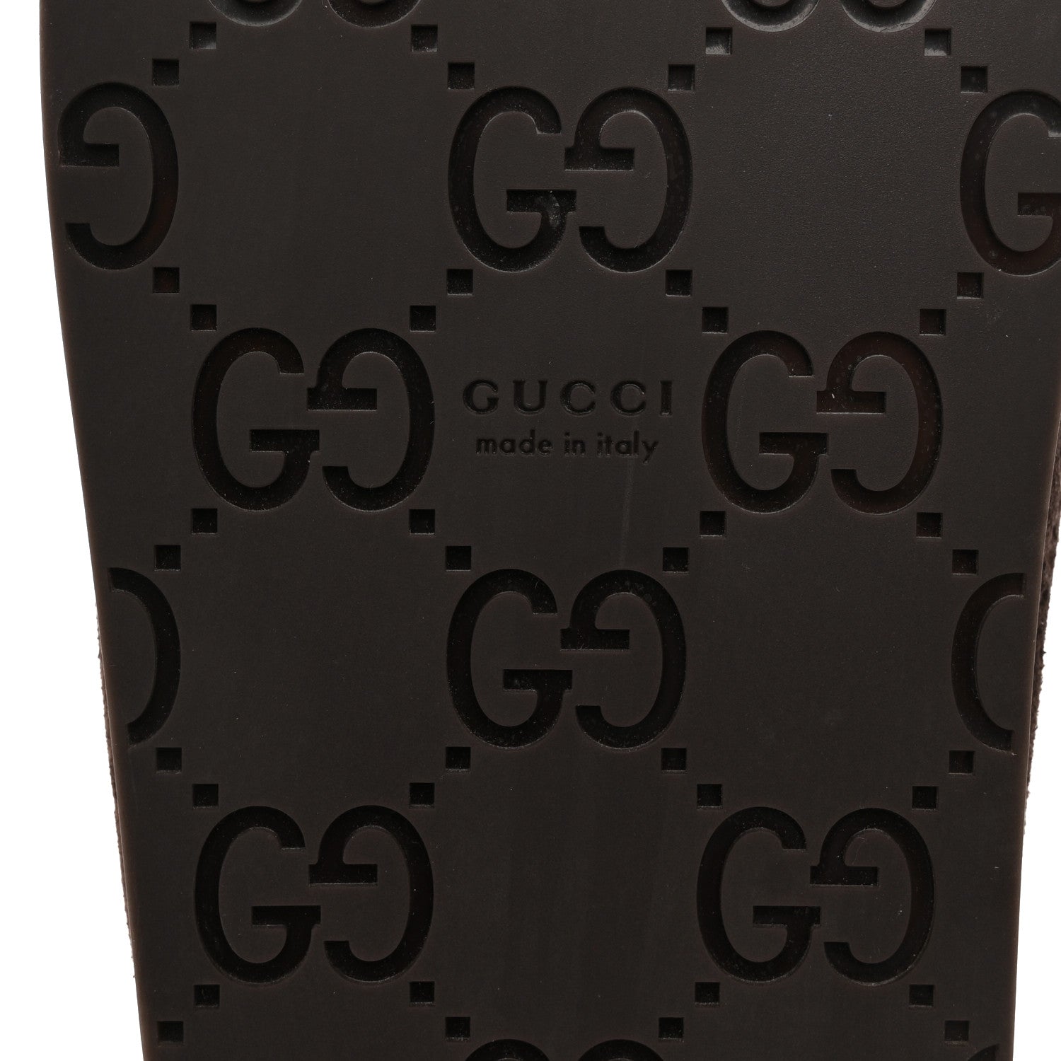 Gucci Suede GG Debossed Shearling Womens Horsebit Mules 36 Dark Brown 8 of 8