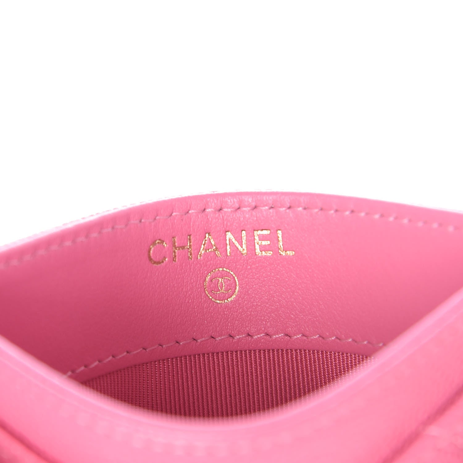 Chanel Caviar Quilted Card Holder Pink 6 of 9