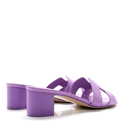 Hermes Calfskin Oasis Sandals 37 Violet 3 of 10