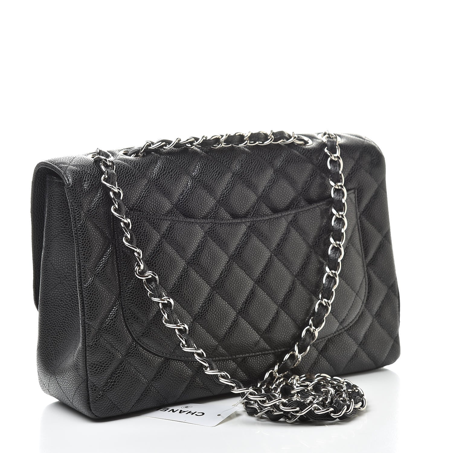 Chanel Caviar Quilted Jumbo Single Flap Black 3 of 11