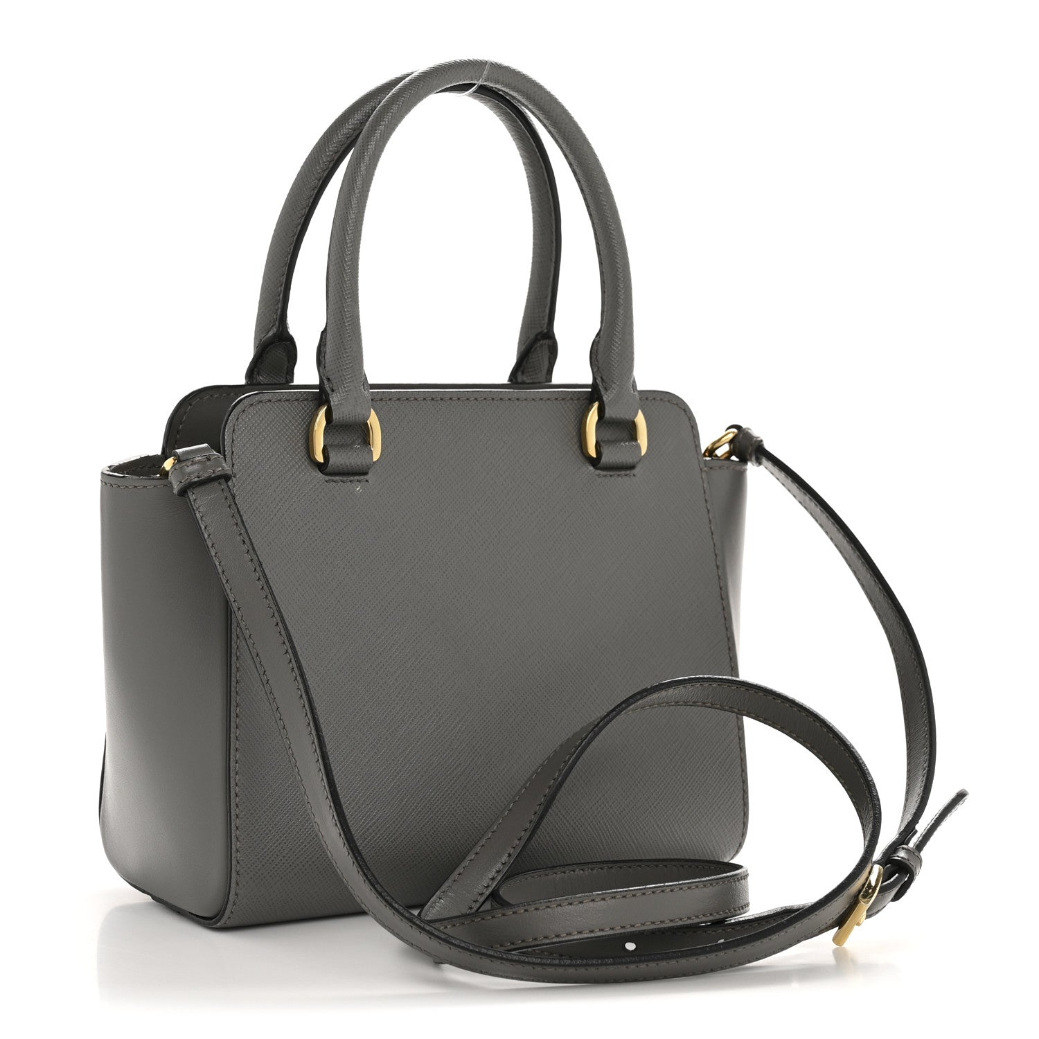 Prada Saffiano Soft Calfskin Mini Zippered Tote Marmo 3 of 16