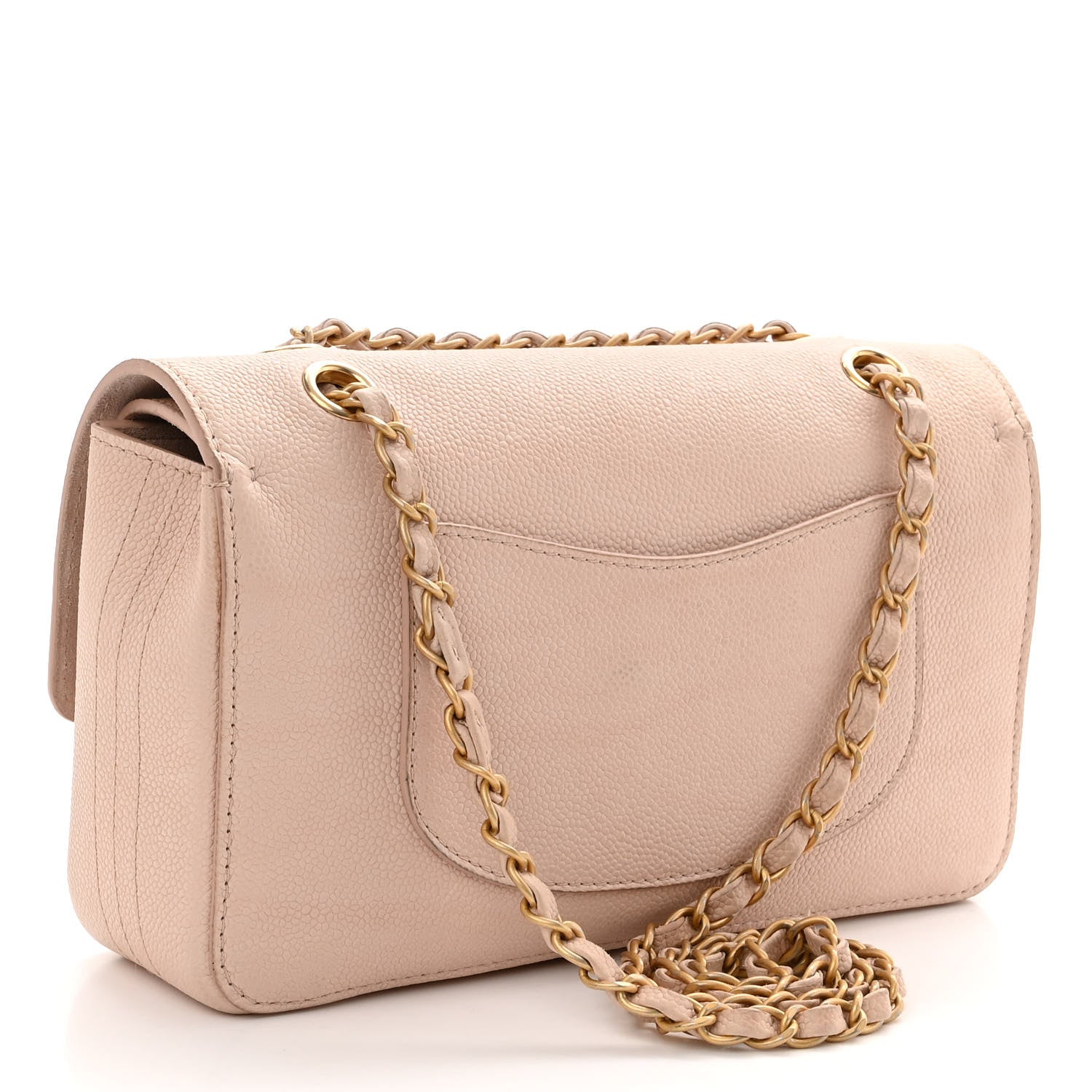 Chanel Grained Calfskin Medium Classic Pure Double Flap Nude 3 of 9