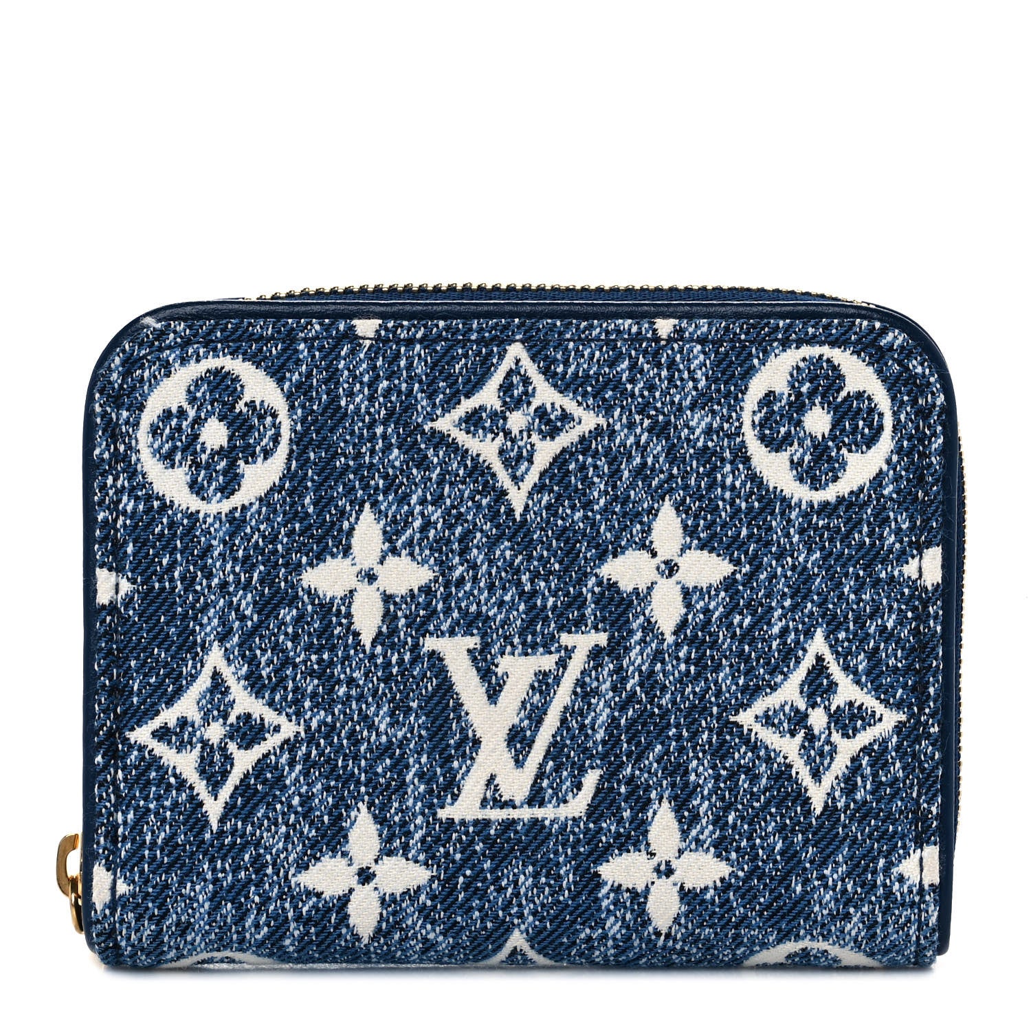 Louis Vuitton Denim Monogram Jacquard Zippy Coin Purse Bleu 1 of 9