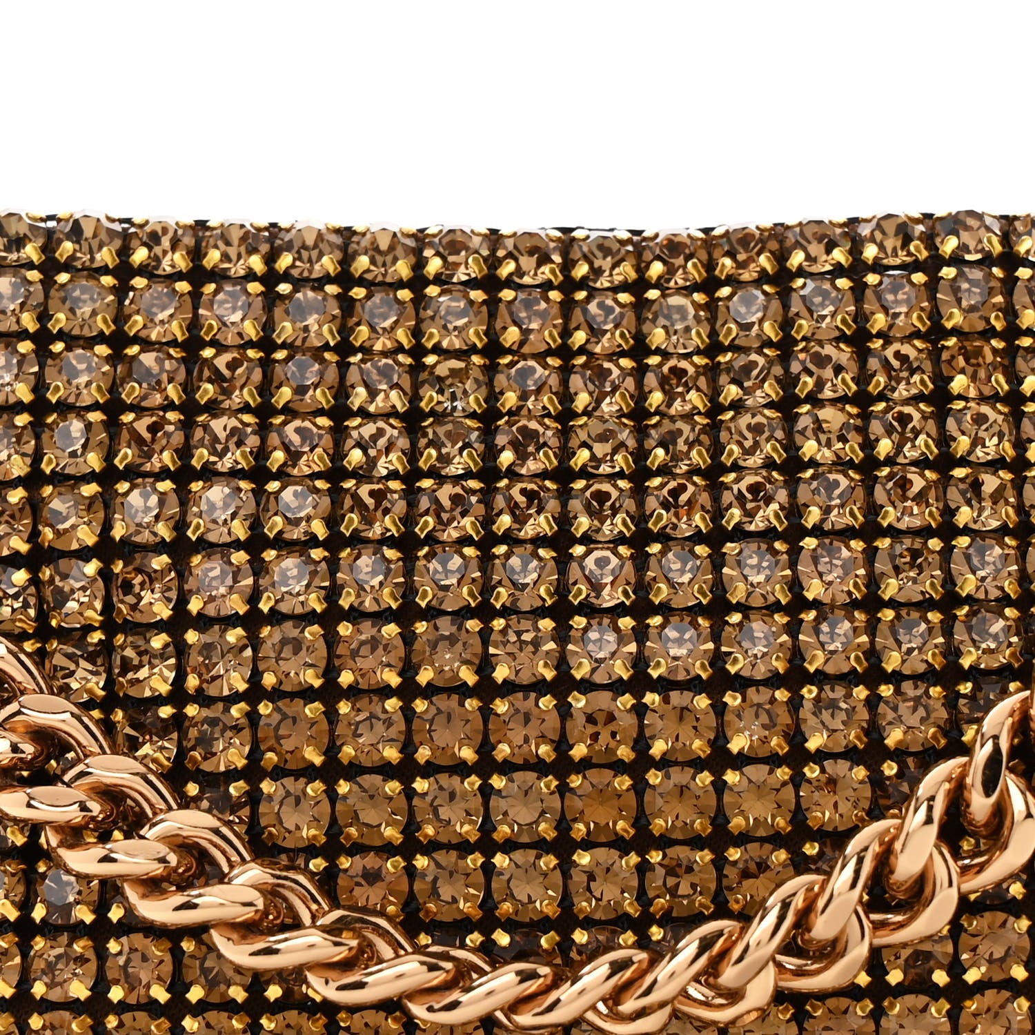 Stella McCartney Crystal Mesh Falabella Shoulder Bag Metallic Brown 8 of 11