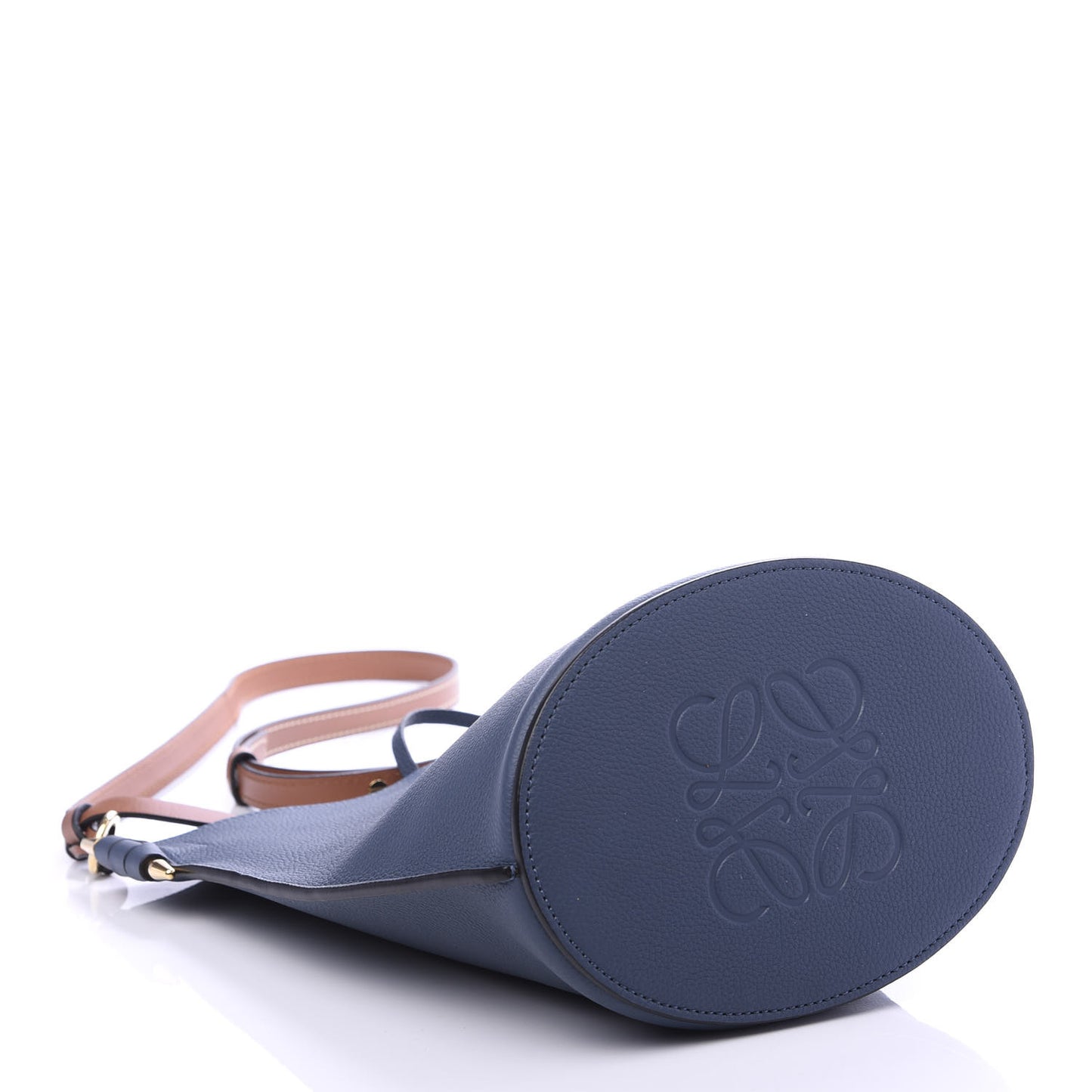 Calfskin Gate Bucket Bag Steel Blue