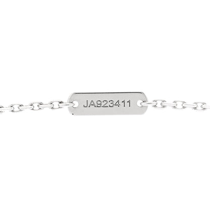 Van Cleef & Arpels 18K White Gold Diamond Guilloche Vintage Alhambra Pendant Necklace 6 of 7