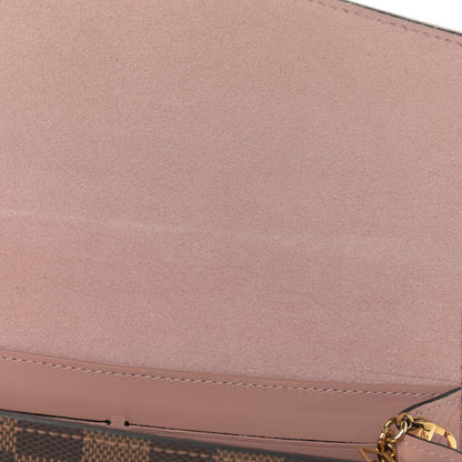 Louis Vuitton Damier Ebene Croisette Chain Wallet Magnolia 10 of 10