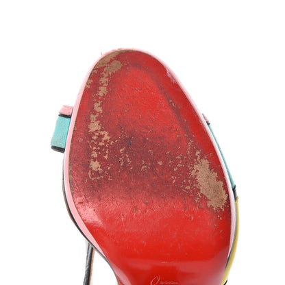 Christian Louboutin Suede Zunika 120 Slide Sandals 38 Turquoise Multicolor 11 of 20