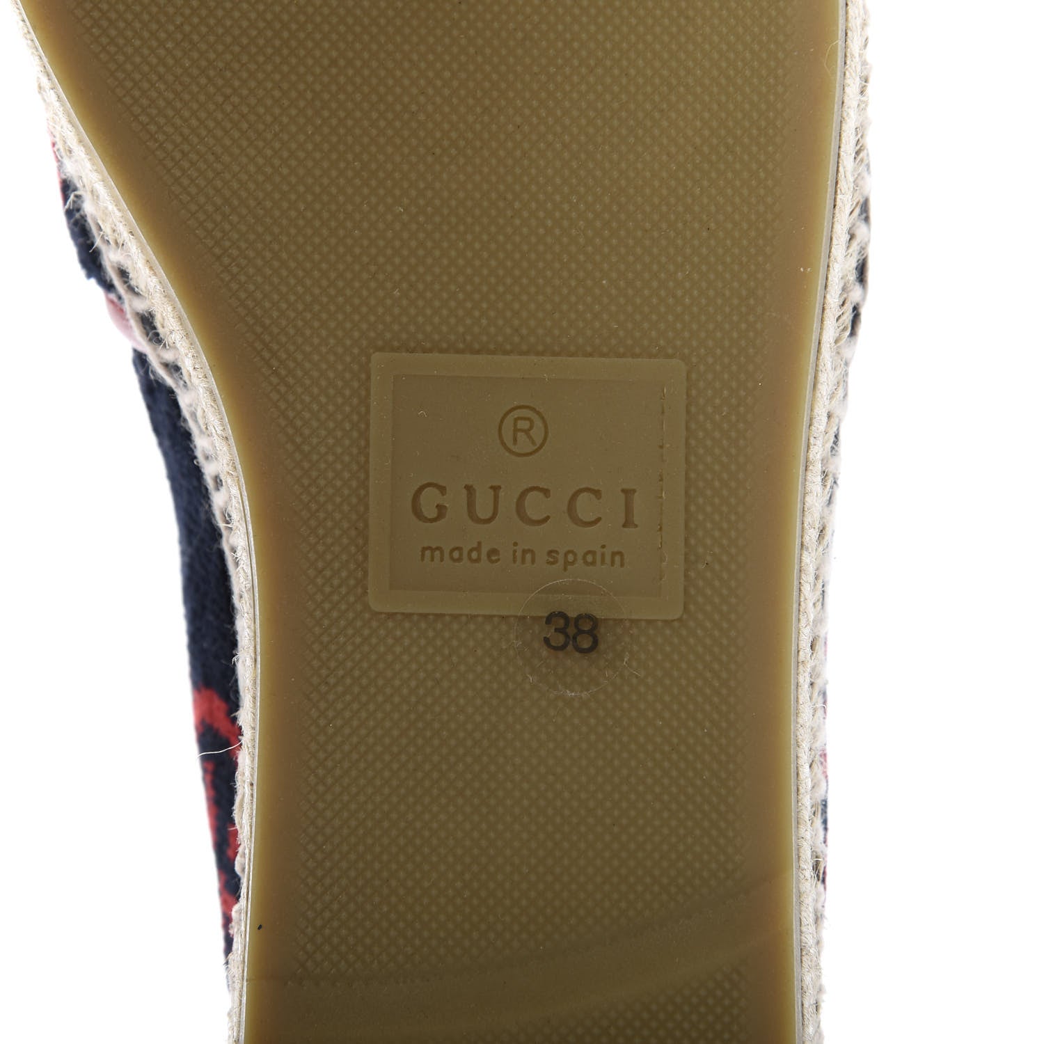 Gucci Terry Cloth GG Monogram Espadrilles 38 Blue Red 8 of 8