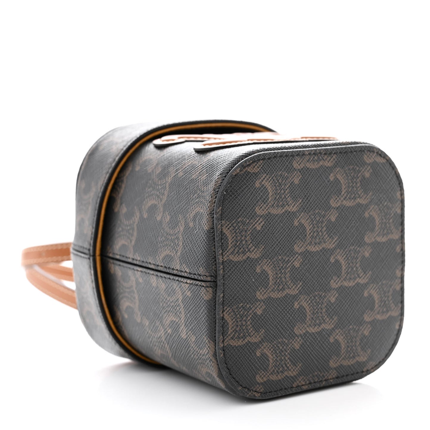 Triomphe Canvas Calfskin Small Cuir Triomphe Box Tan