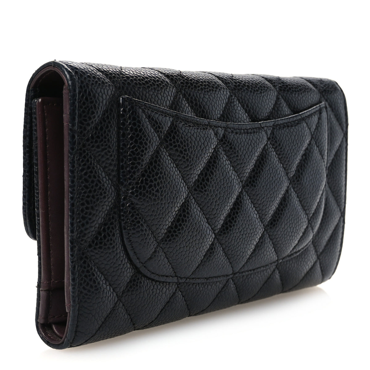 Chanel Caviar Quilted Long Flap Wallet Black 3 of 13