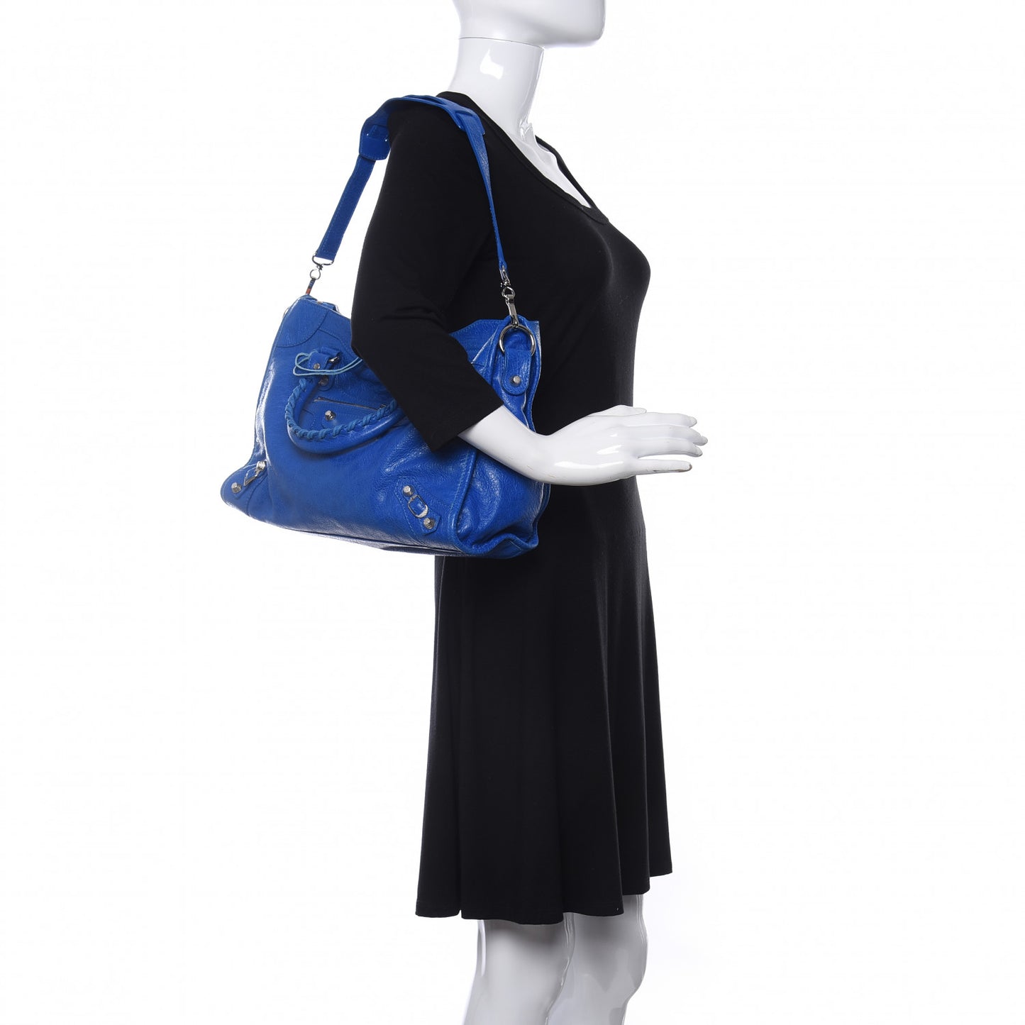 Agneau Giant 12 Silver Hardware City Bleu Lazuli