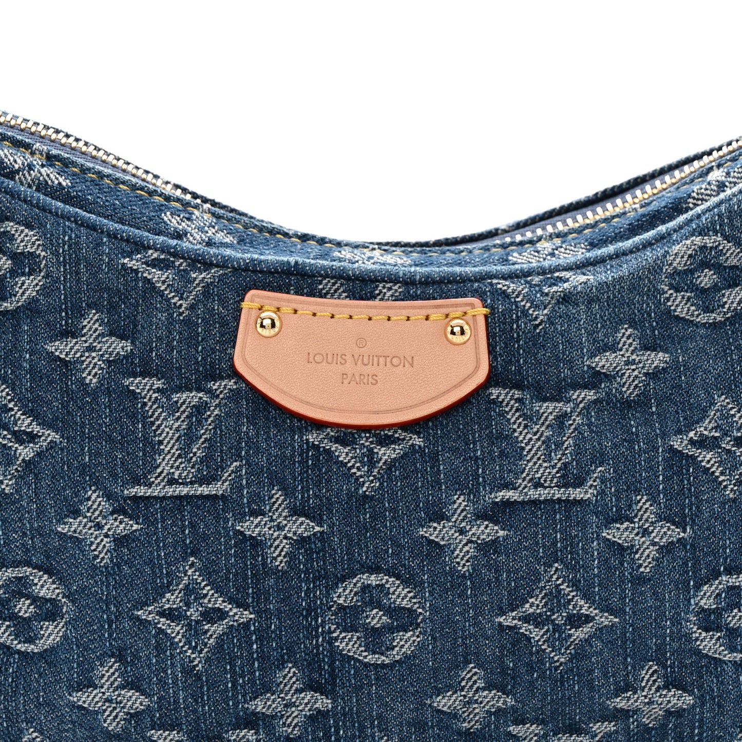 Monogram Denim Croissant MM Blue