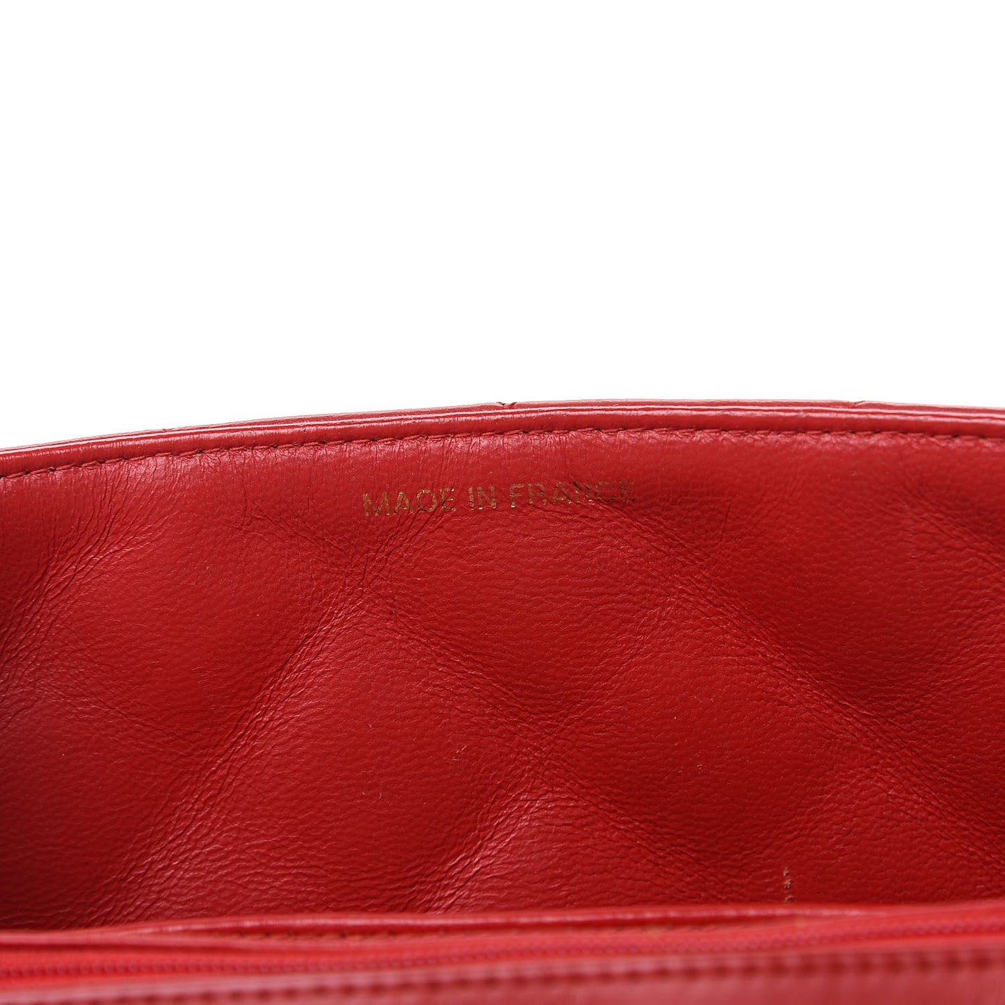Lambskin Quilted Small Single Flap Red