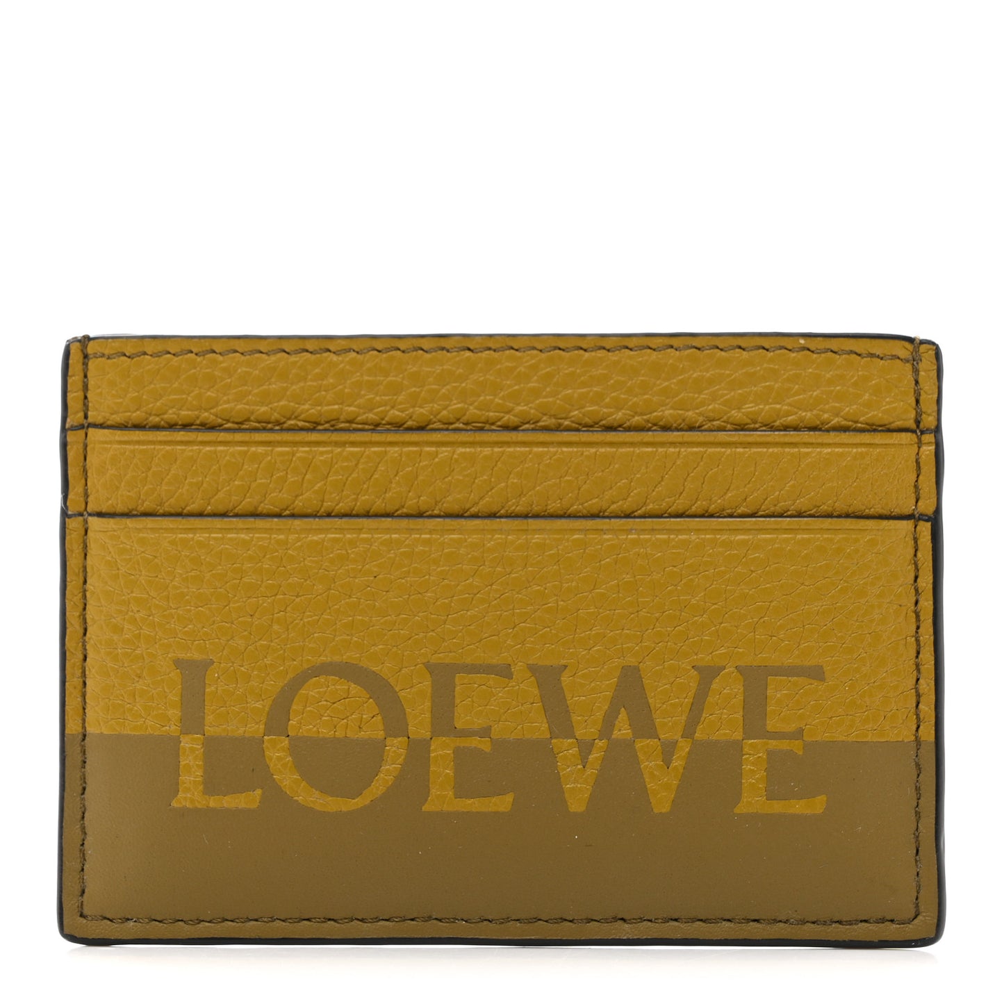 Grained Calfskin Signature Plain Card Holder