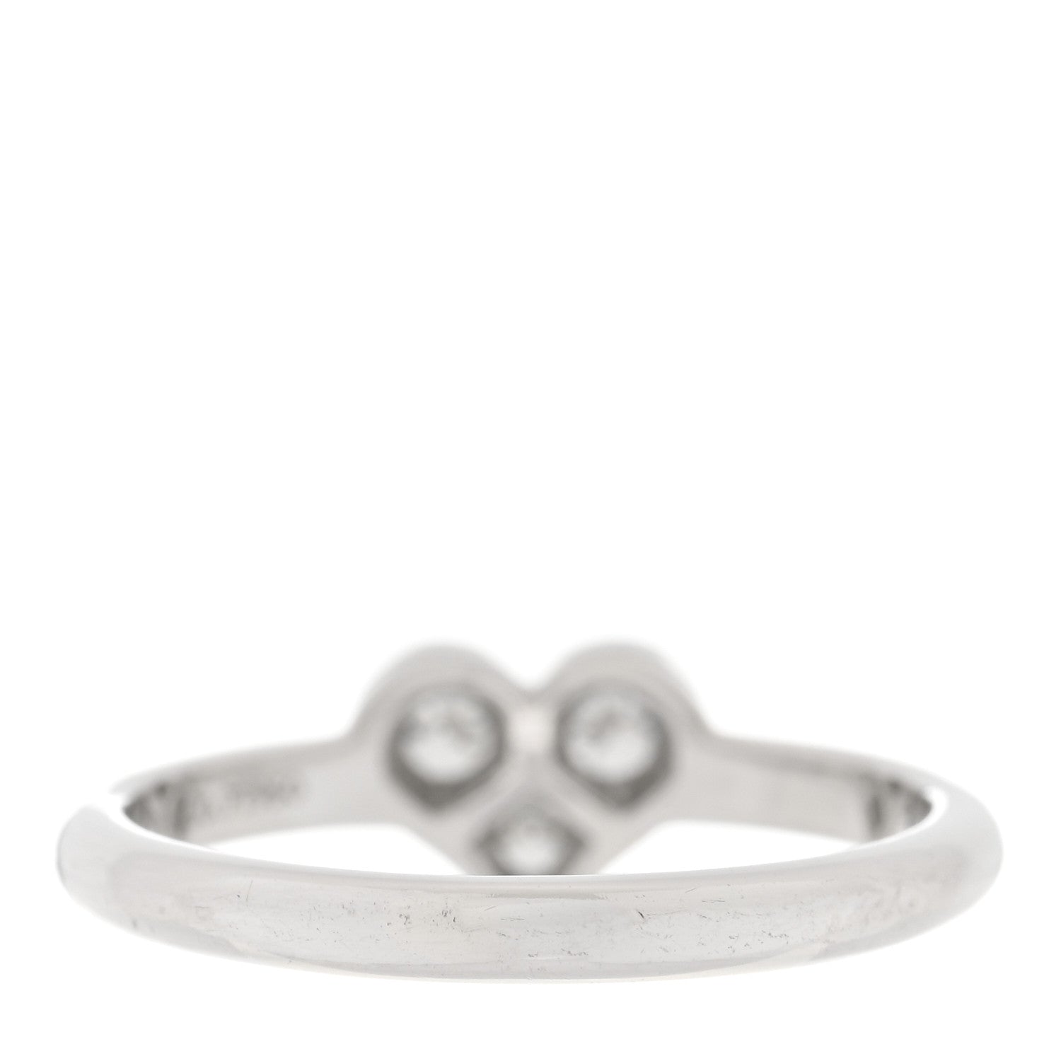 Tiffany Platinum Diamond Hearts Ring 49 5 3 of 5