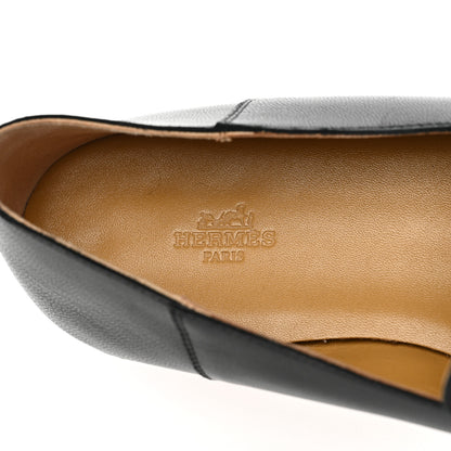 Hermes Goatskin Mens Giovanni Loafer 43 Black 7 of 9
