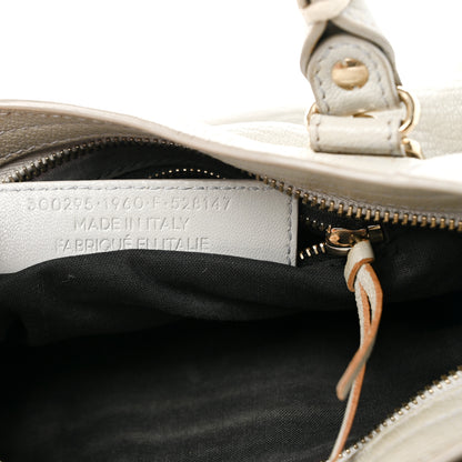 Balenciaga Chevre Gold Metallic Edge Hardware Mini City Gris Clair Gris Perle 8 of 11