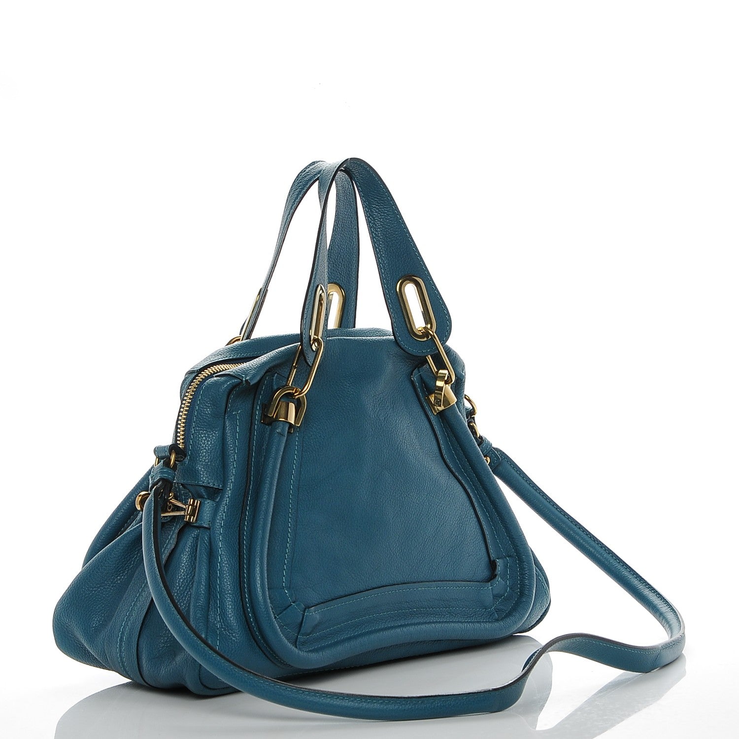 Chloe Calfskin Medium Paraty Peacock Blue 3 of 7