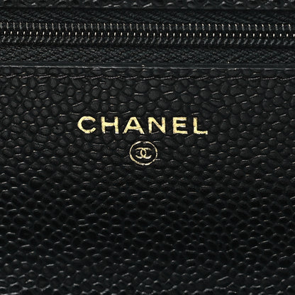 Chanel Caviar Quilted Wallet on Chain WOC Black 6 of 12