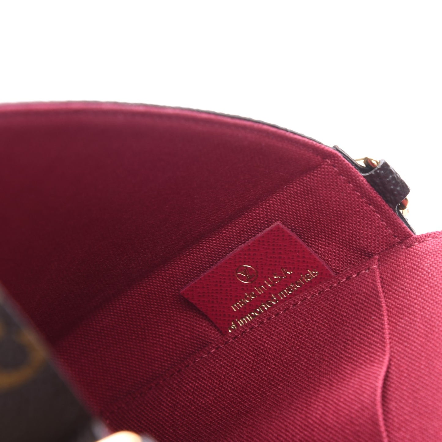Monogram Pochette Felicie Chain Wallet Fuchsia