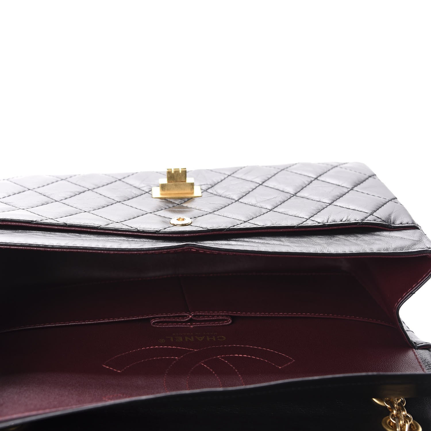Chanel Aged Calfskin Quilted 2.55 Reissue 226 Flap Black 5 of 11