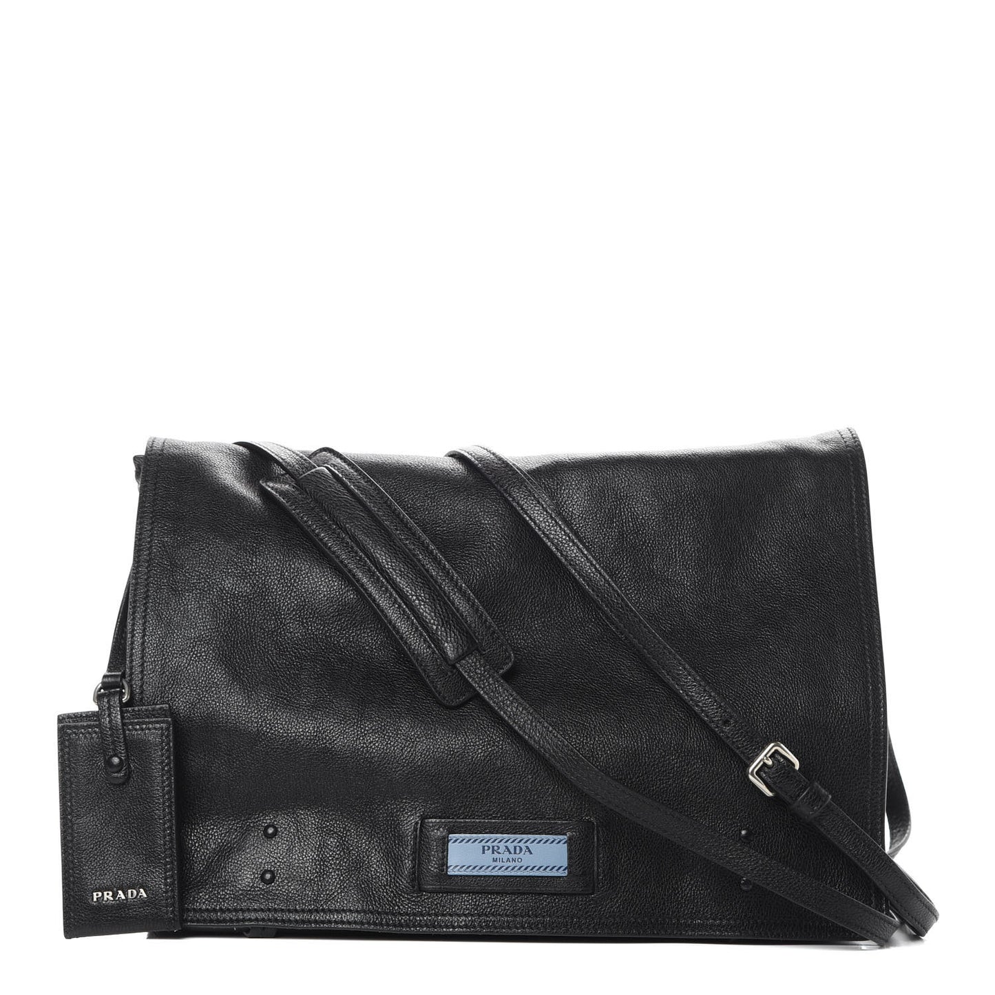Glace Calf Etiquette Flap Black Astrale