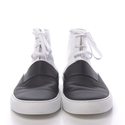 Chanel Calfskin Mens High Top Sneakers 45 White Black 2 of 12