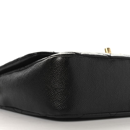 Chanel Shiny Caviar Quilted Large Chain Melody Flap Black 9 of 10