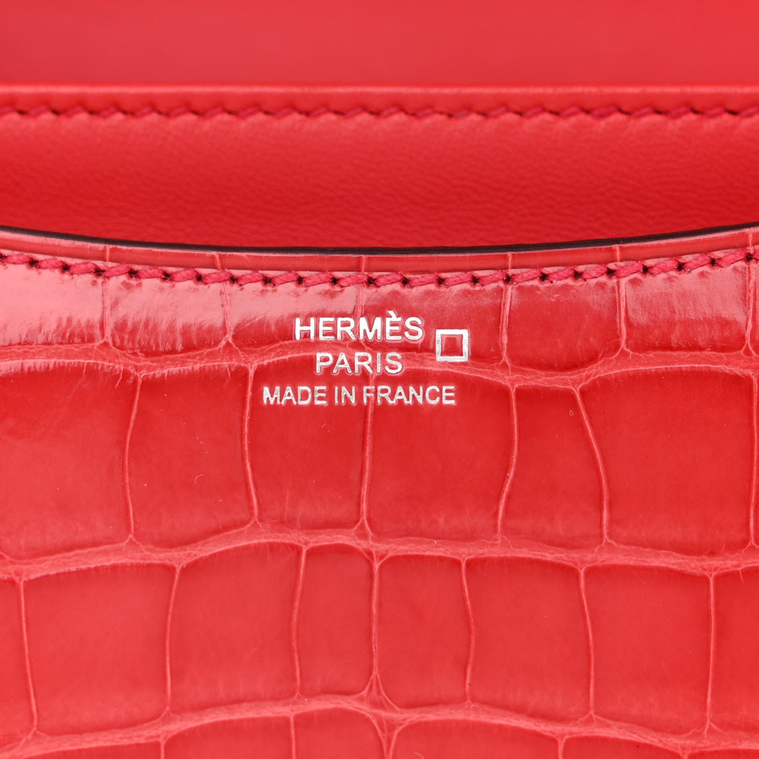 Hermes Shiny Alligator Constance 18 Bougainvillea 6 of 11