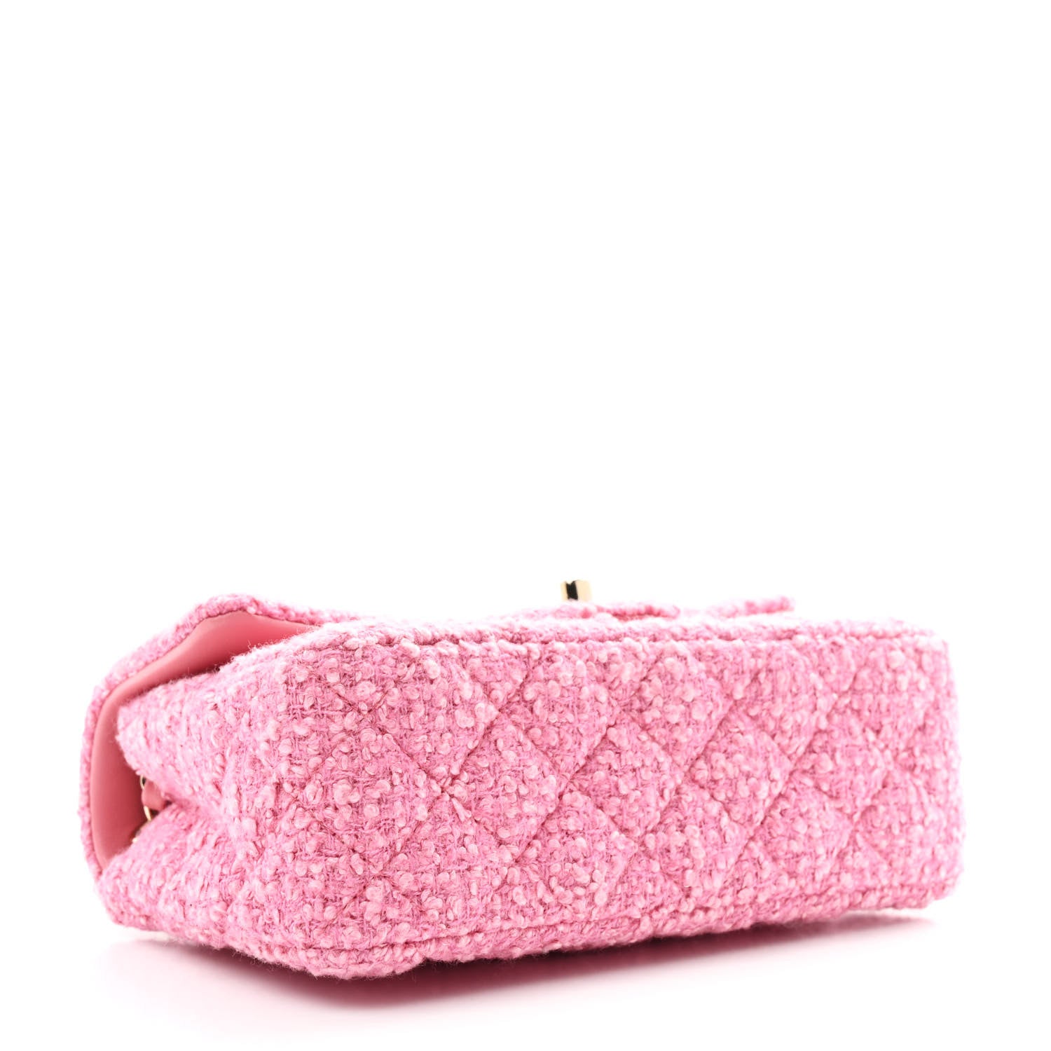 Chanel Tweed Quilted Mini Rectangular Flap Pink 3 of 10