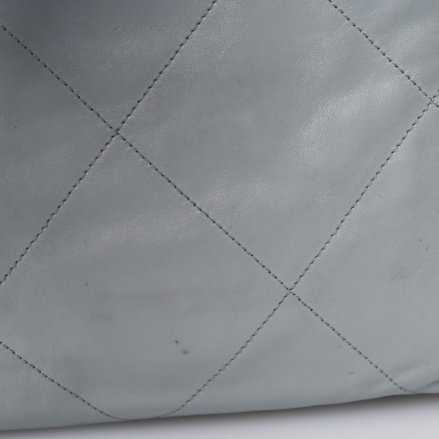 Shiny Calfskin Quilted Small Chanel 22 Grey