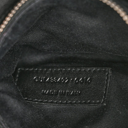 Saint Laurent Sheepskin Matelasse Chevron Monogram College Chain Wallet Black 7 of 11