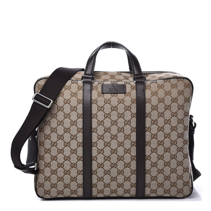 Gucci Monogram Briefcase Dark Brown 1 of 10