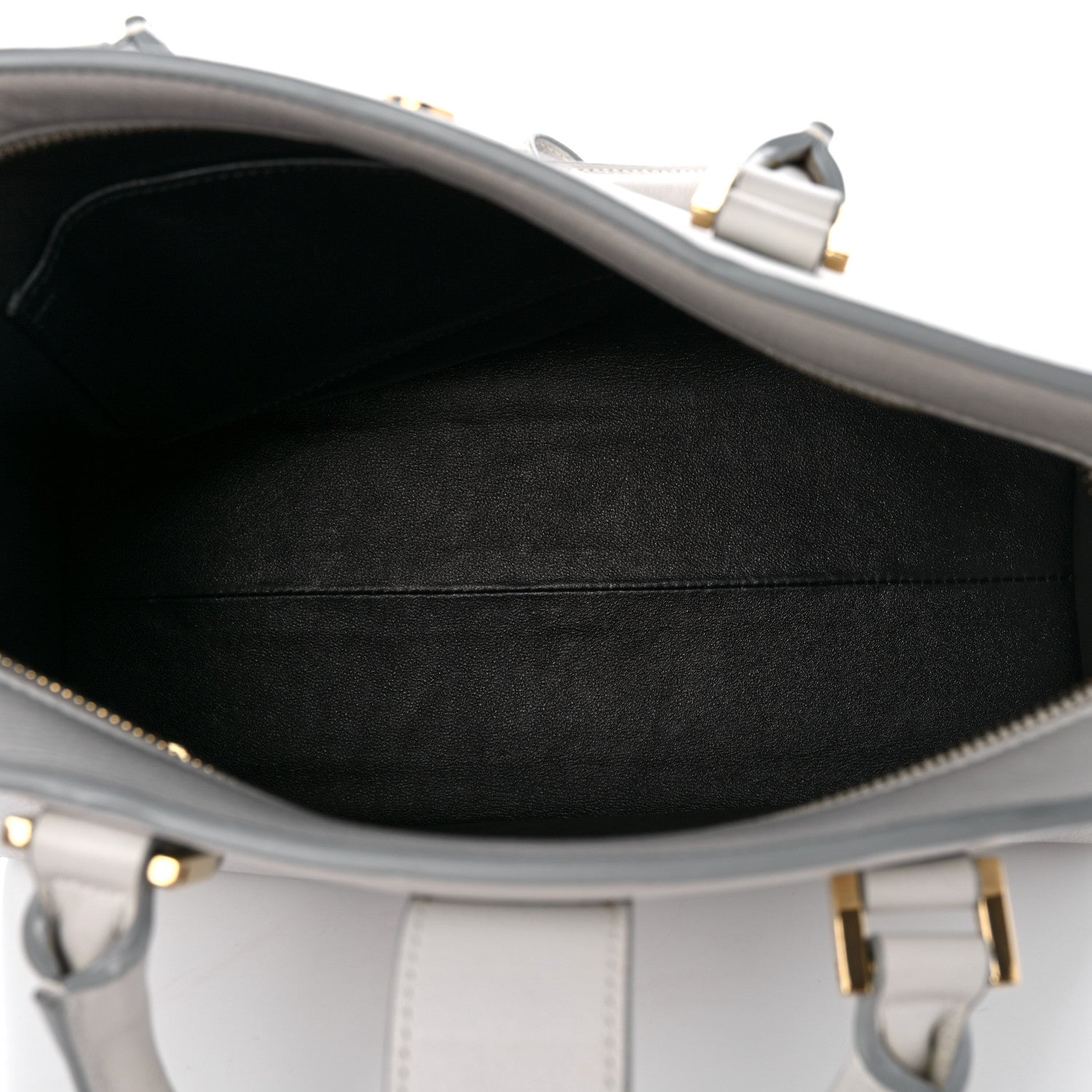 Saint Laurent Calfskin Small Monogram Cabas White 5 of 10