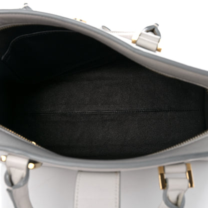 Saint Laurent Calfskin Small Monogram Cabas White 5 of 10