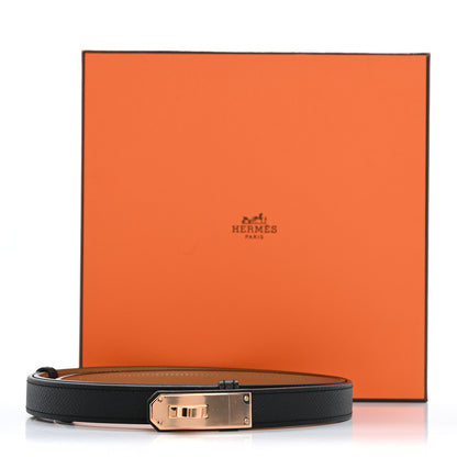 Hermes Epsom Kelly Belt Black 7 of 7