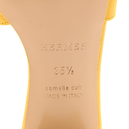 Hermes Epsom Oasis Sandals 35.5 Jaune Sable 6 of 9